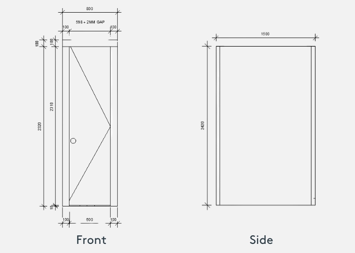 Identity cubicle range drawing